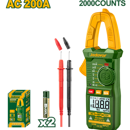 Jadever True RMS AC Clamp Meter 200 A