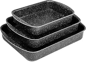 Nouval Granite Plus Oven Tray - Black