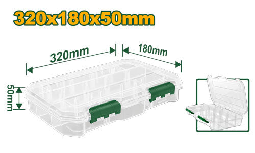  JADEVER Transparent Screw Organizer Box (Large – 13 Compartments)