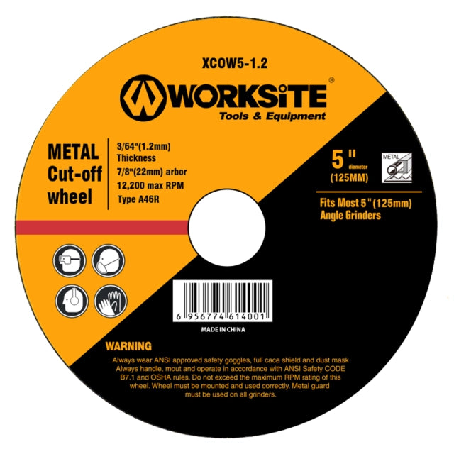 XCOW5-1.2 worksite Metal Cutting Discs Wheels From worksite High Durability | XCOW5-1.2