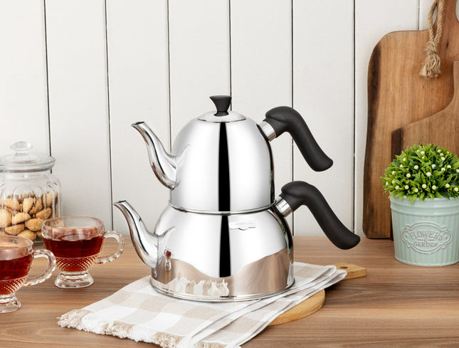 Jonquille Large Stainless Steel Teapot Set