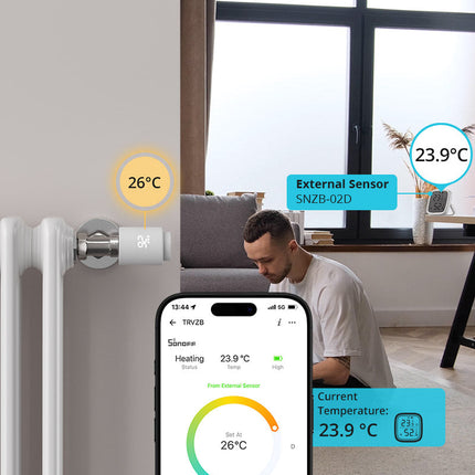 TRVZB SONOFF Zigbee Thermostatic Radiator Valve | TRVZB
