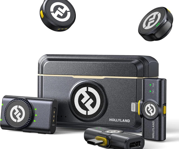 Wireless Lavalier Microphone | Hollyland LARK M2 Combo | 1000ft