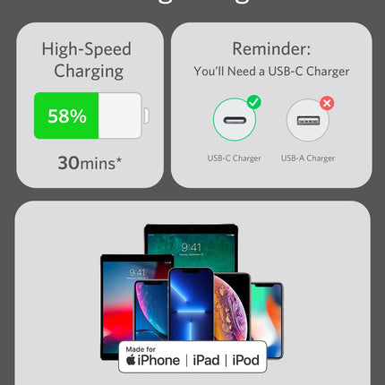 Anker 641 Flow USB-C to Lightning Silicone Cable 6ft