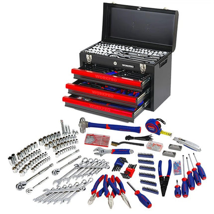 Workpro 408‑Piece Mechanics Tool Set