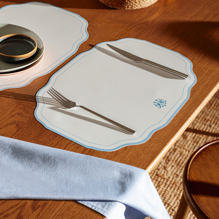 Coraline Blue Placemat - Contemporary Table Setting
