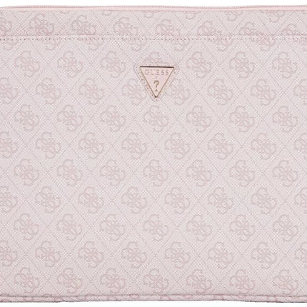 Guess 4G Zipper Pocket Triangle Logo Laptop Sleeve for 14-Inch MacBook & Laptops - Black, Brown & Pink
