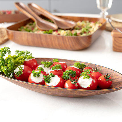Ancona Brown Serving Plate for Elegant Table Settings