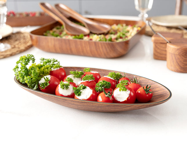 Ancona Brown Serving Plate for Elegant Table Settings