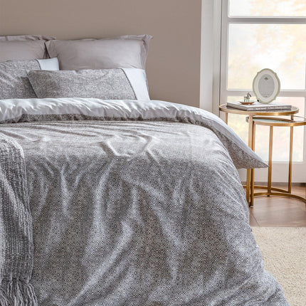 Madame Coco Diane King Size Gray Crep Duvet Cover Set
