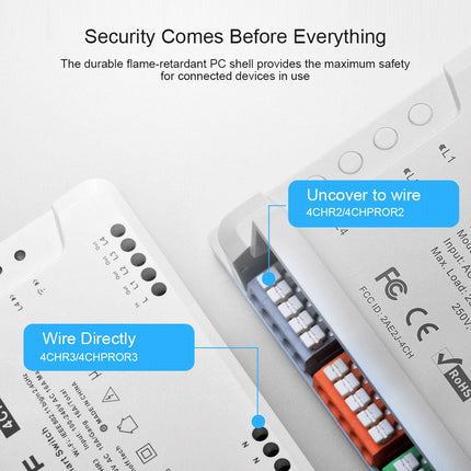 4CHPRO SONOFF 4CHR3 & 4CHPROR3 4-gang Wi-Fi Smart Switch with RF Control
