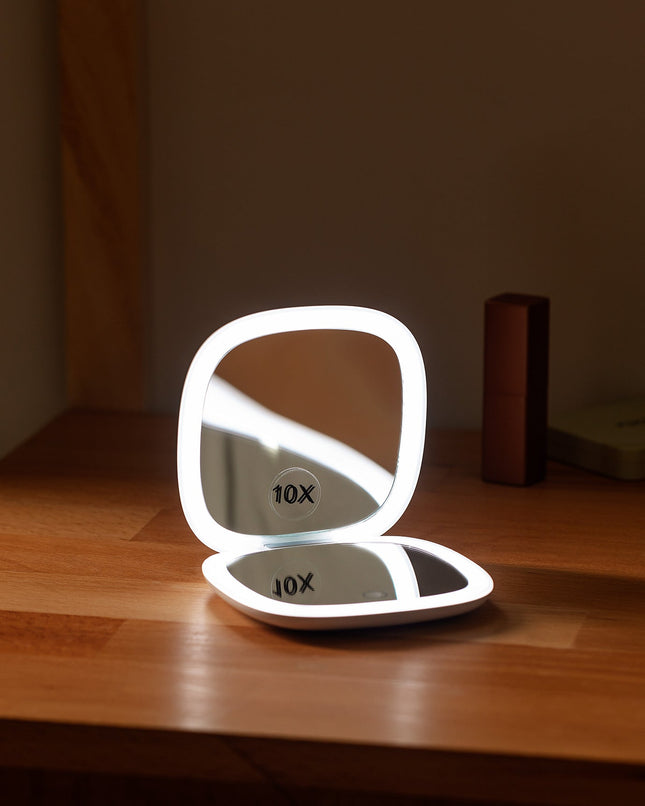 Petit White LED Double-Sided Vanity Mirror
