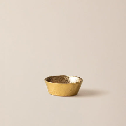 Odette Gold Aluminum Decorative Bowl for Home Decor
