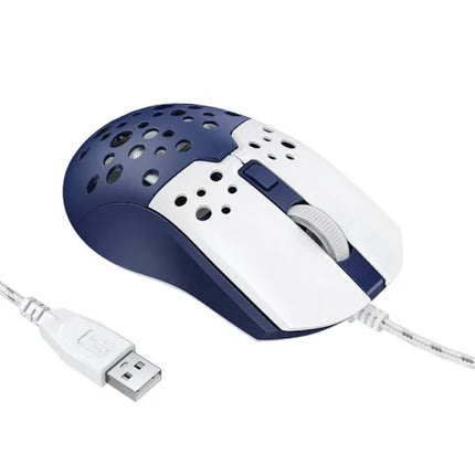 HOCO GM51 Sky Luminous Wired Gaming Mouse White Blue