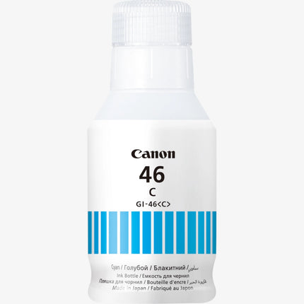 Canon GI-46 Genuine High Yield Ink Bottle - Choose Color: Cyan or Yellow - Pigment-Based Ink - Compatible with MAXIFY GX Series MegaTank