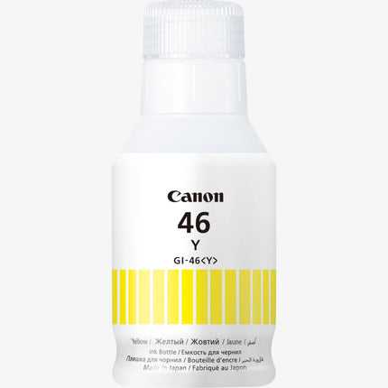 Canon GI-46 Genuine High Yield Ink Bottle - Choose Color: Cyan or Yellow - Pigment-Based Ink - Compatible with MAXIFY GX Series MegaTank