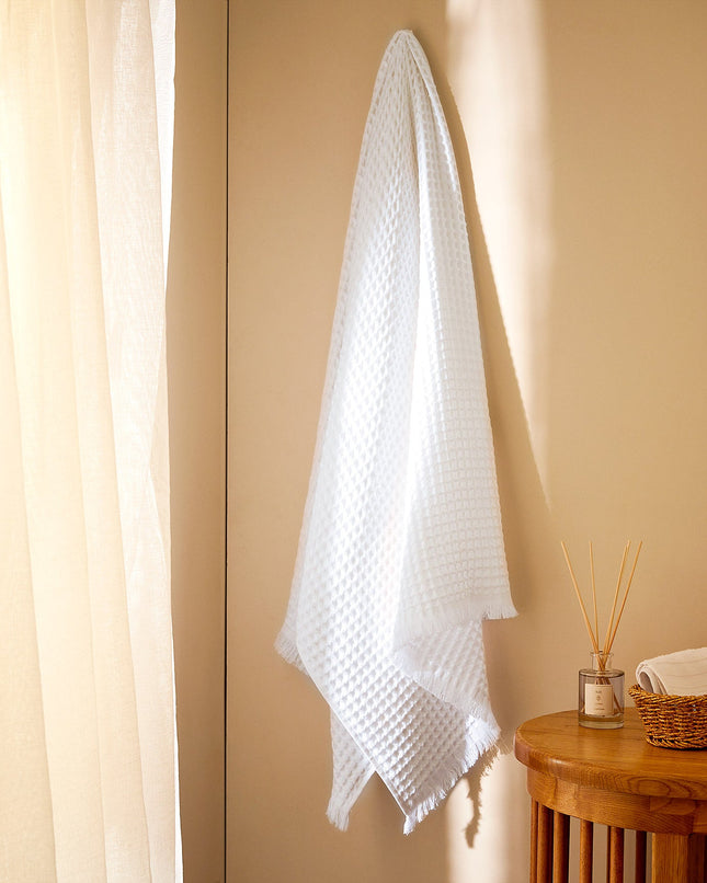 Marlie 100% Cotton Bath Towel in White