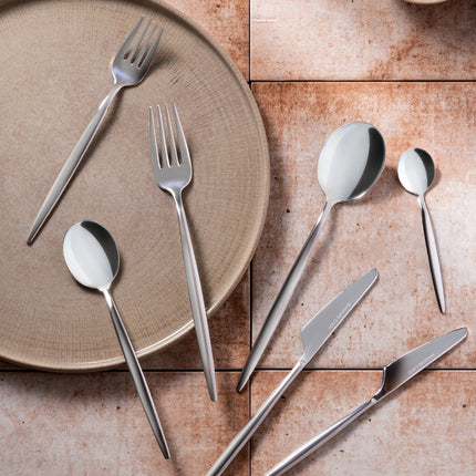 Freya 42 Piece Cutlery Set Silver | Modern Dining