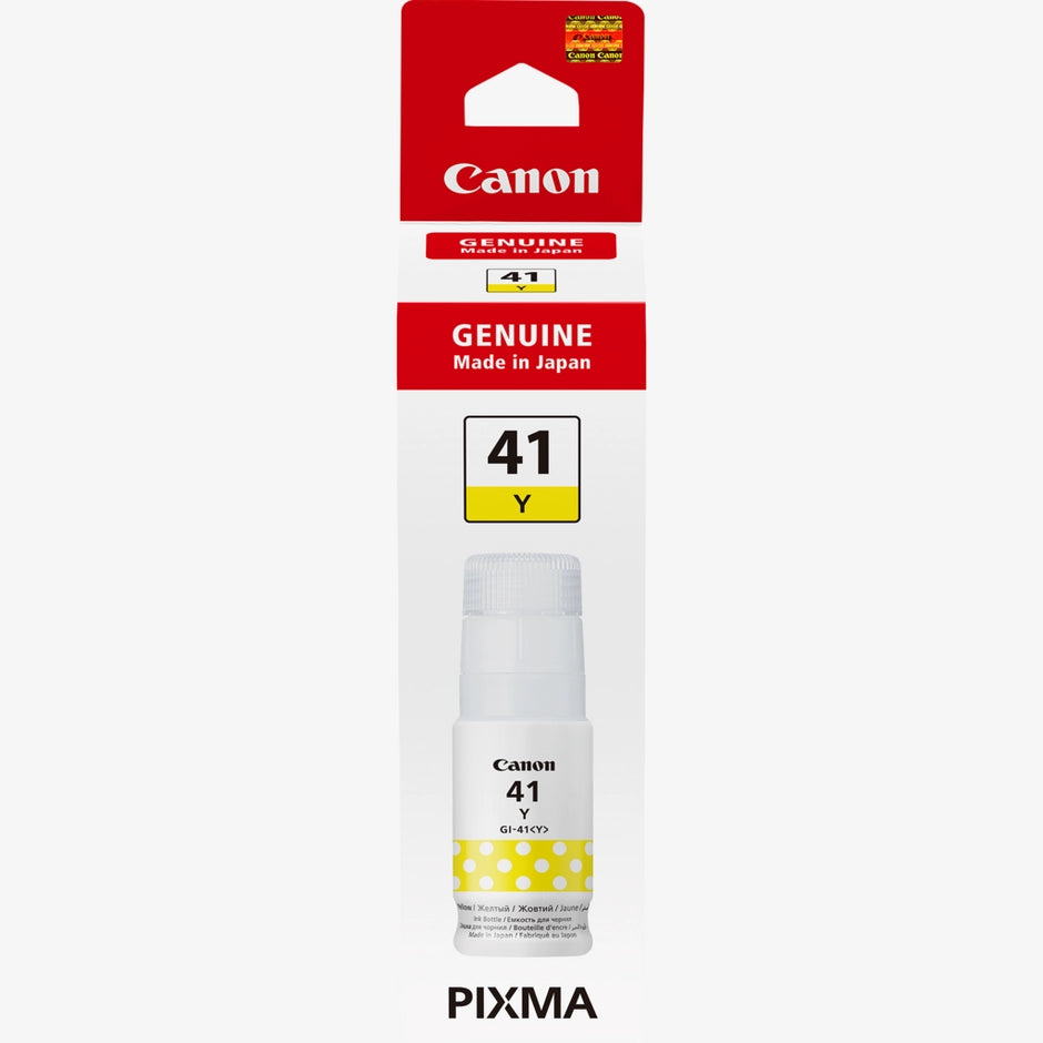 عبوة حبر كانون (Canon) أصلية موديل GI-41S - اختر اللون: أسود، أزرق، زهري (أرجواني)، أو أصفر - متوافقة مع سلسلة طابعات PIXMA G MegaTank عبوة حبر كانون (Canon) أصلية موديل GI-41S - اختر اللون: أسود، أزرق، زهري (أرجواني)، أو أصفر - متوافقة مع سلسلة طابعات PIXMA G MegaTank