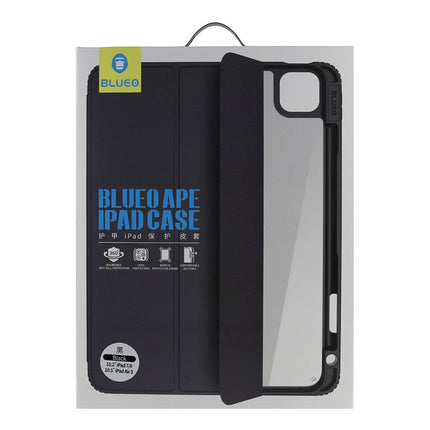 BLUEO B29 iPad APE Case with Leather Sheath for iPad Pro 12.9 (2020/2021/2022)/iPad Air 13 (2024) - Black