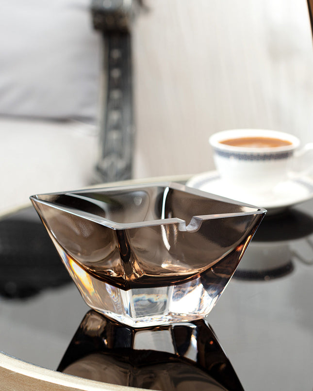Madame Coco Le Mans Handmade Glass Ashtray - Brown