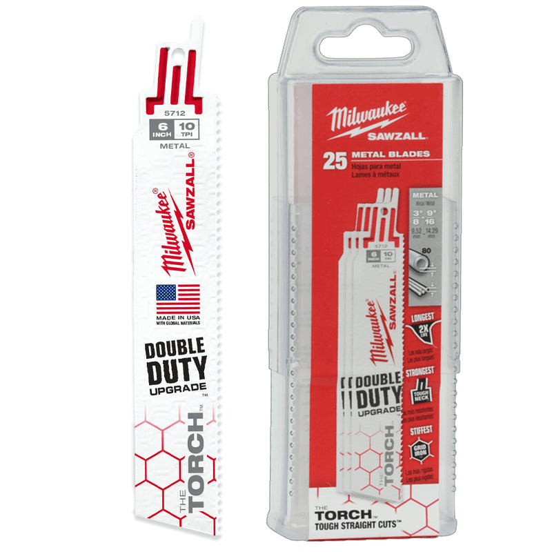 شفرات لقص الحديد للمنشار الترددي Milwaukee TORCH™ مقاس 230 مم و 10 TPI شفرات لقص الحديد للمنشار الترددي Milwaukee TORCH™ مقاس 230 مم و 10 TPI