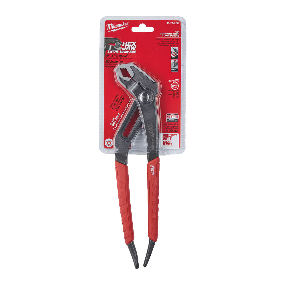Milwaukee 12″ Comfort Grip Hex-Jaw Pliers Milwaukee 12″ Comfort Grip Hex-Jaw Pliers