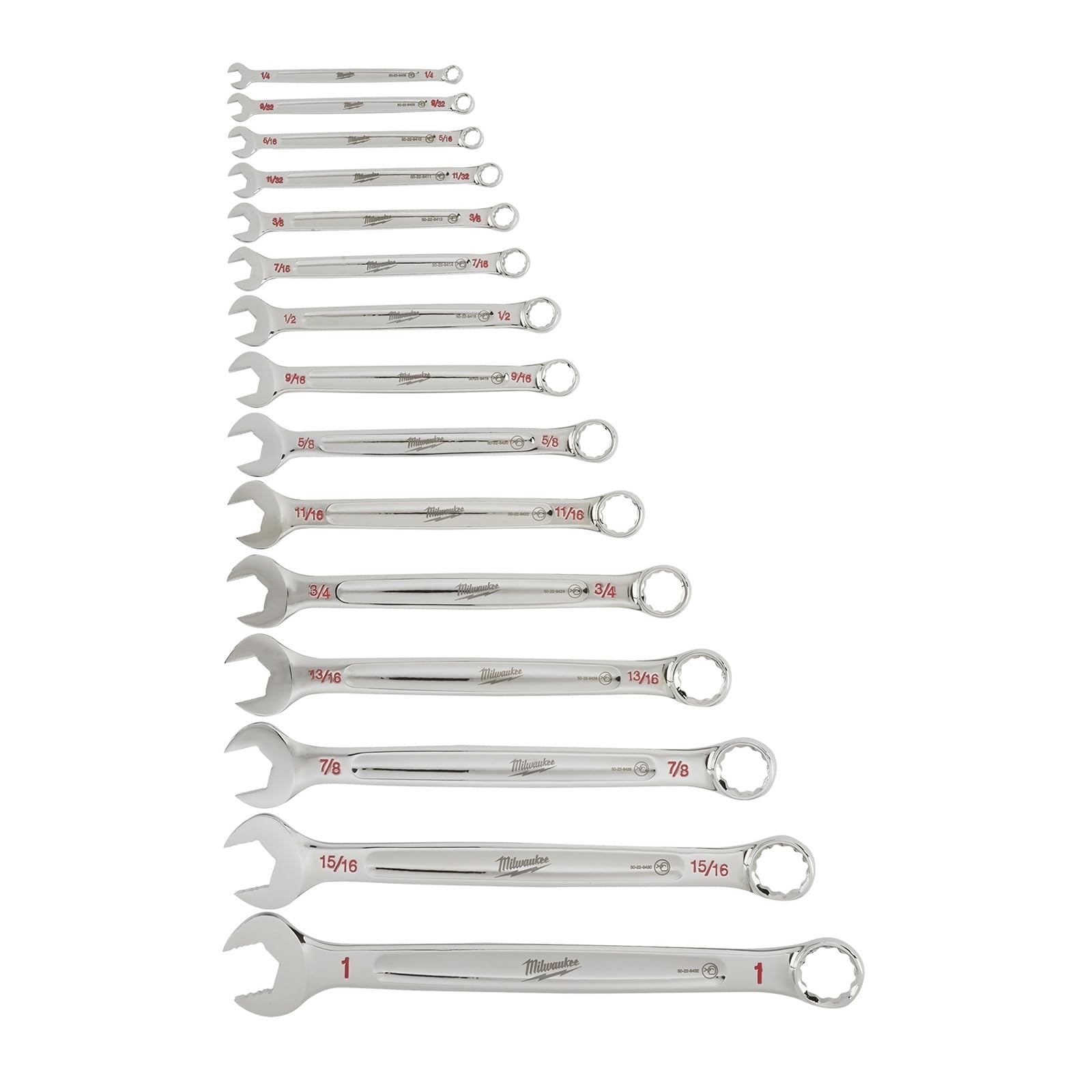 Milwaukee 15-Piece Imperial Combination Spanner Set Milwaukee 15-Piece Imperial Combination Spanner Set