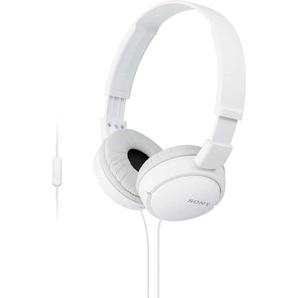 Sony MDR-ZX110AP Wired On-Ear Headphones with Mic - White