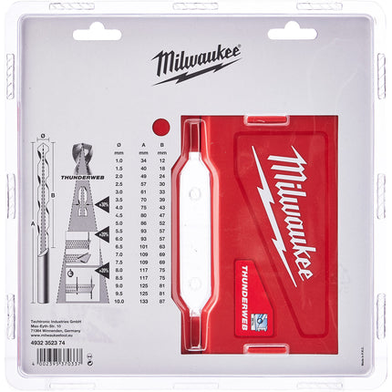 طقم ريش حديد للدريل عدد 19 حبه HSS-G Thunderweb من Milwaukee
