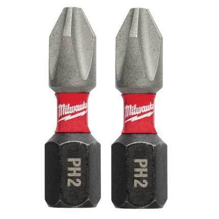 Milwaukee Shockwave PH2 x 25 mm - 2 pcs