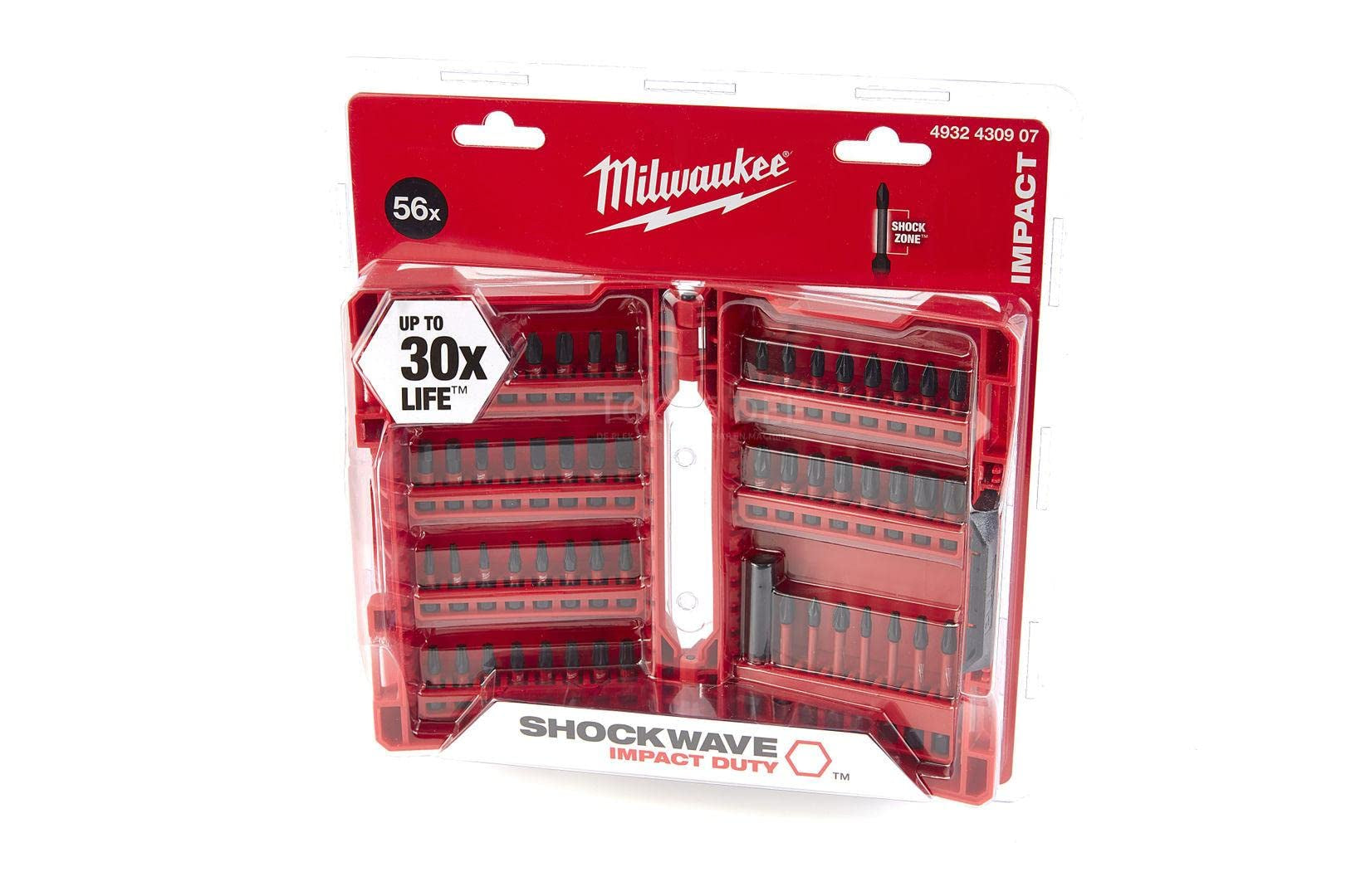 طقم لقم عدد 56 حبه متعدد الاشكال Milwaukee SHOCKWAVE IMPACT DUTY طقم لقم عدد 56 حبه متعدد الاشكال Milwaukee SHOCKWAVE IMPACT DUTY