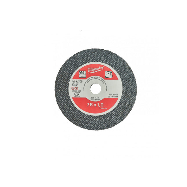 Milwaukee Thin Metal Cutting Discs PRO+ SCS 41 / 76 x 1 x 10 mm