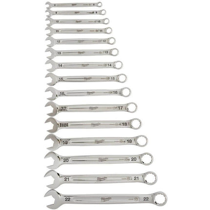 Milwaukee 15-Piece Metric Combination Ratcheting Spanner Set
