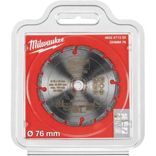 دسك قص الماسي Milwaukee مقاس 76 مم دسك قص الماسي Milwaukee مقاس 76 مم