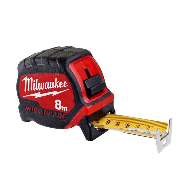 Milwaukee Premium Wide Blade Tape Measure 8m
