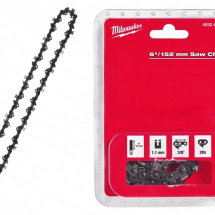 Milwaukee 6″ Saw Chain 3/8″ x 1.1 mm for M12 FHS