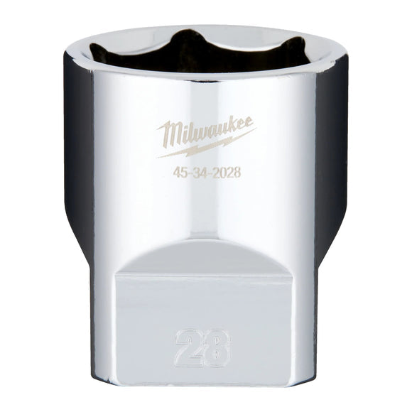 Milwaukee 1/2" Drive Standard Metric Socket - 28 mm