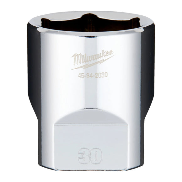 لقمة (Socket) ميلواكي (Milwaukee) مقاس 30 مم - رأس 1/2 بوصة نظام متري لقمة (Socket) ميلواكي (Milwaukee) مقاس 30 مم - رأس 1/2 بوصة نظام متري