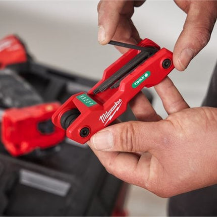 طقم مفاتيح توركس (Torx) ميلواكي (Milwaukee) قابل للطي - 8 قطع