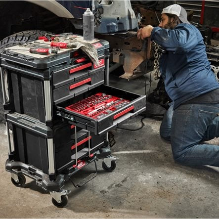 Milwaukee PACKOUT Transportation Kit - 3 Piece Modular Storage System Milwaukee PACKOUT Transportation Kit - 3 Piece Modular Storage System