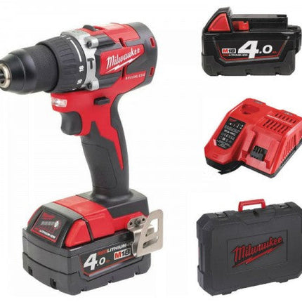 درل شحن شاكوش مع بطاريتين 4 امبير وشاحن بدون فرشاة M18™ من Milwaukee