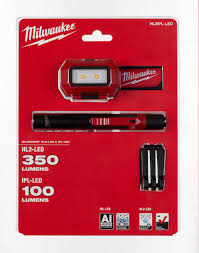 Milwaukee HL2IPL-LED Alkaline Slim Headlamp & Penlight Kit