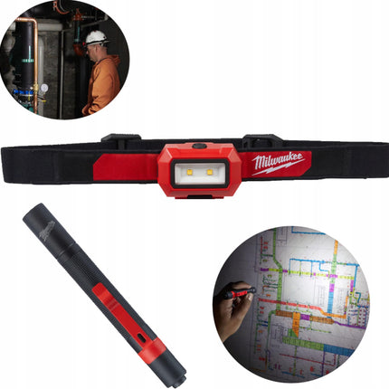 Milwaukee HL2IPL-LED Alkaline Slim Headlamp & Penlight Kit