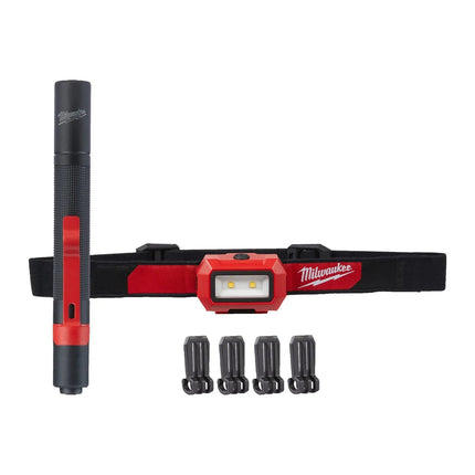 Milwaukee HL2IPL-LED Alkaline Slim Headlamp & Penlight Kit