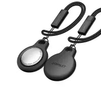 Acefast T6 Smart Bluetooth Tracker, Apple Find My Certified (MFi), Ultra-Compact Anti-Lost Locator, Global Tracking & Built-in Speaker for Keys & Wallets - Black
