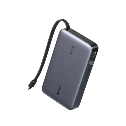 Ugreen Space G 20000mAh Power Bank 65W Built-in Cable