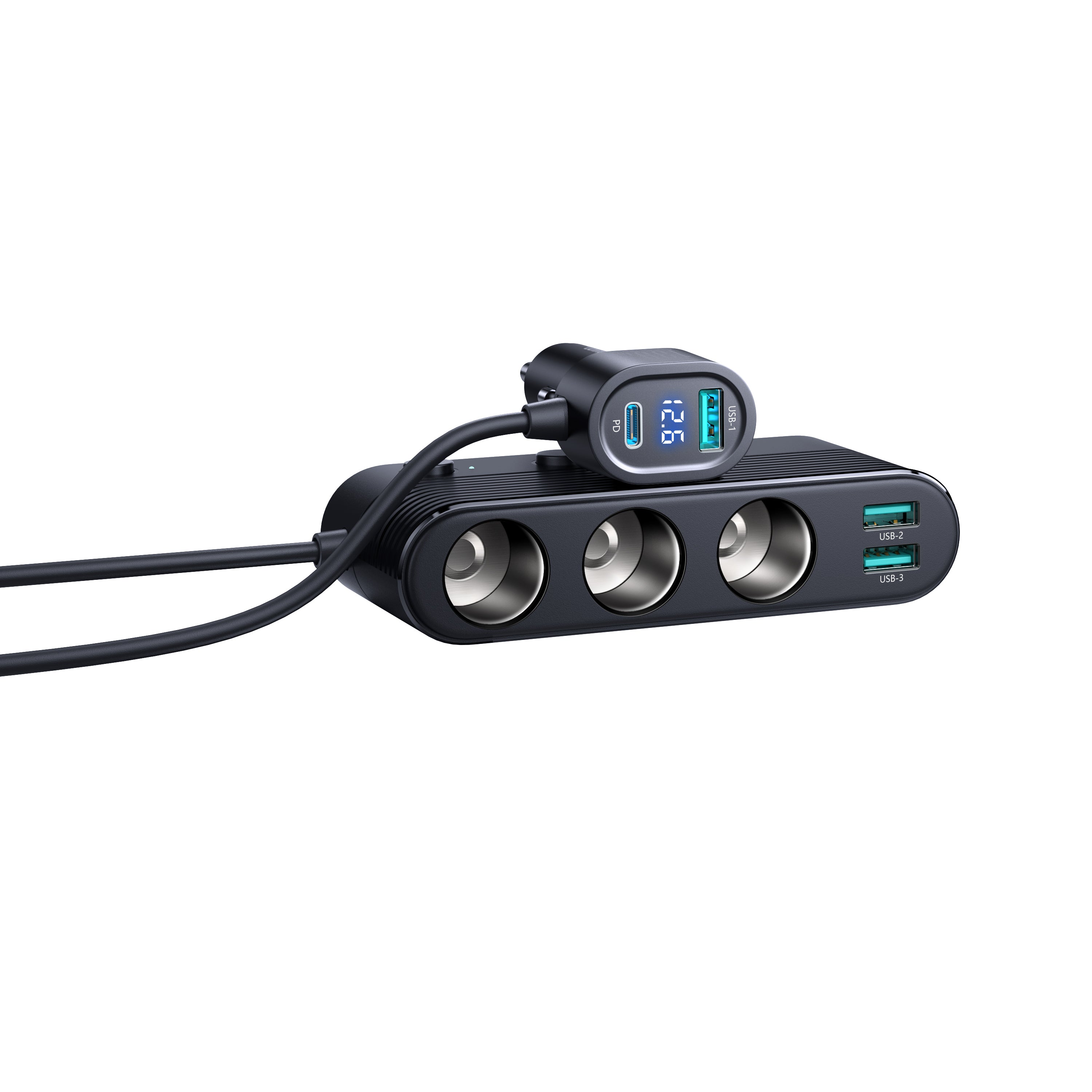 139W 7-in-1 Car Cigarette Lighter Splitter 139W 7-in-1 Car Cigarette Lighter Splitter