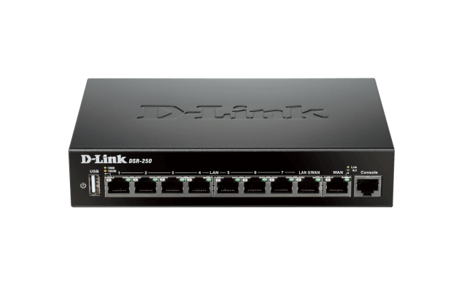 جهاز توجيه VPN Gigabit ذو 8 منافذ من D-Link جهاز توجيه VPN Gigabit ذو 8 منافذ من D-Link