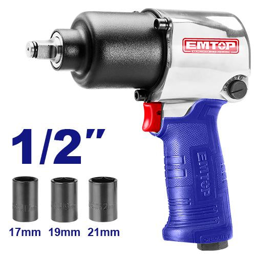  EMTOP 1/2" Air Impact Wrench
